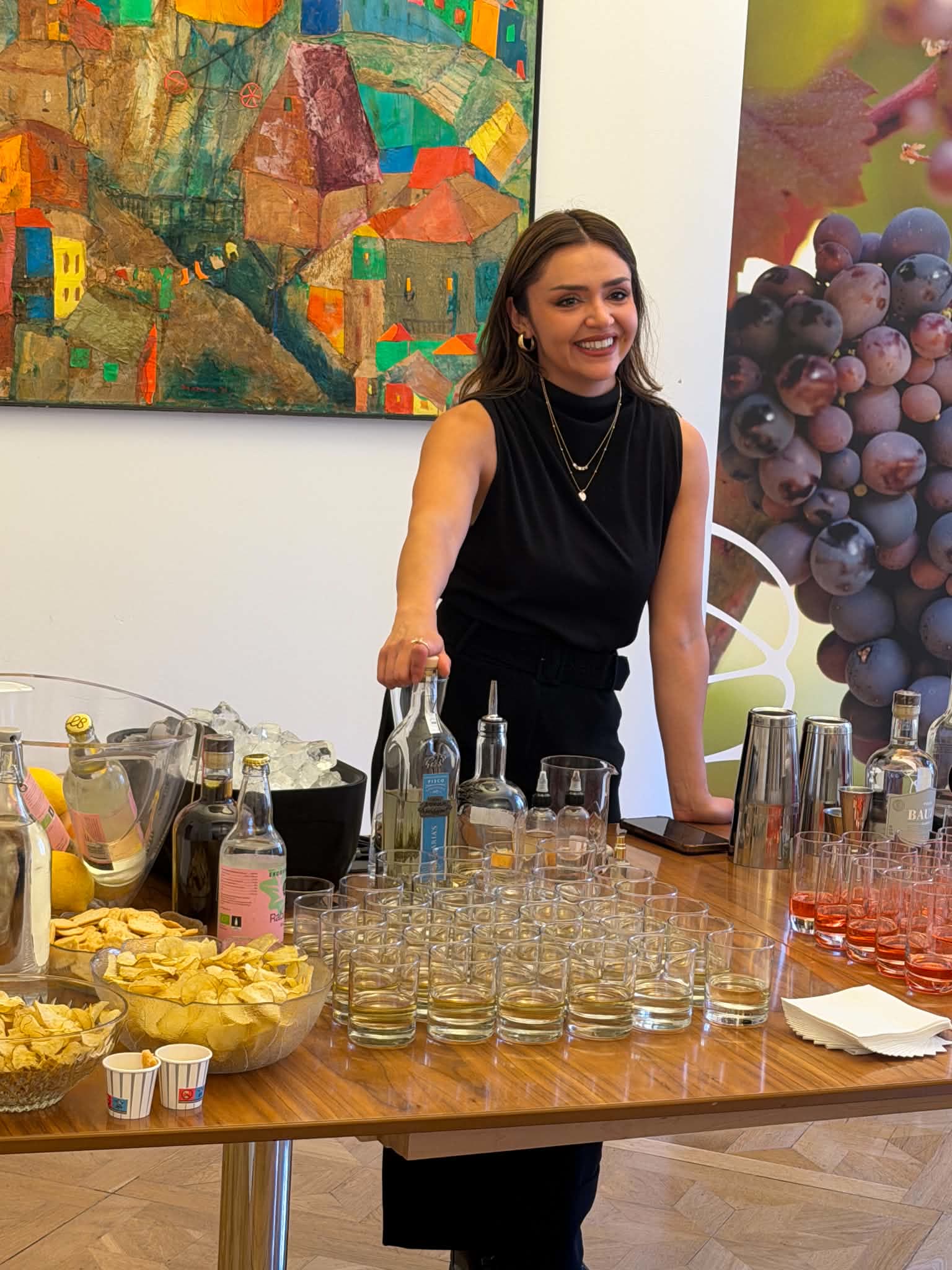 Leticia Brissman at the cocktail bar