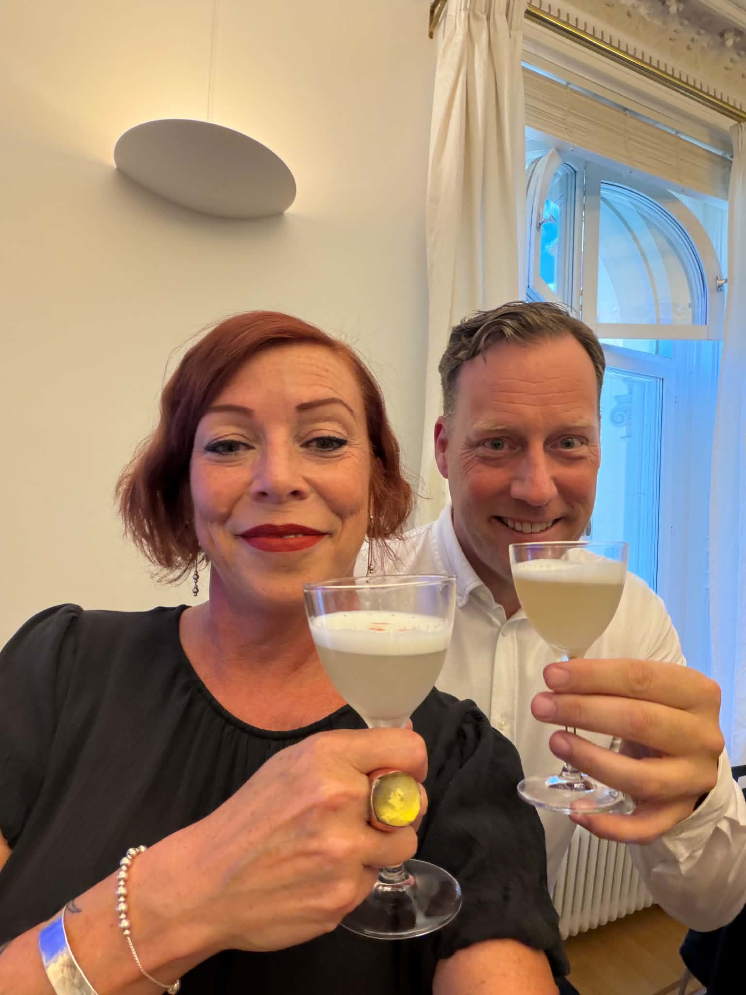 A toast with pisco sours