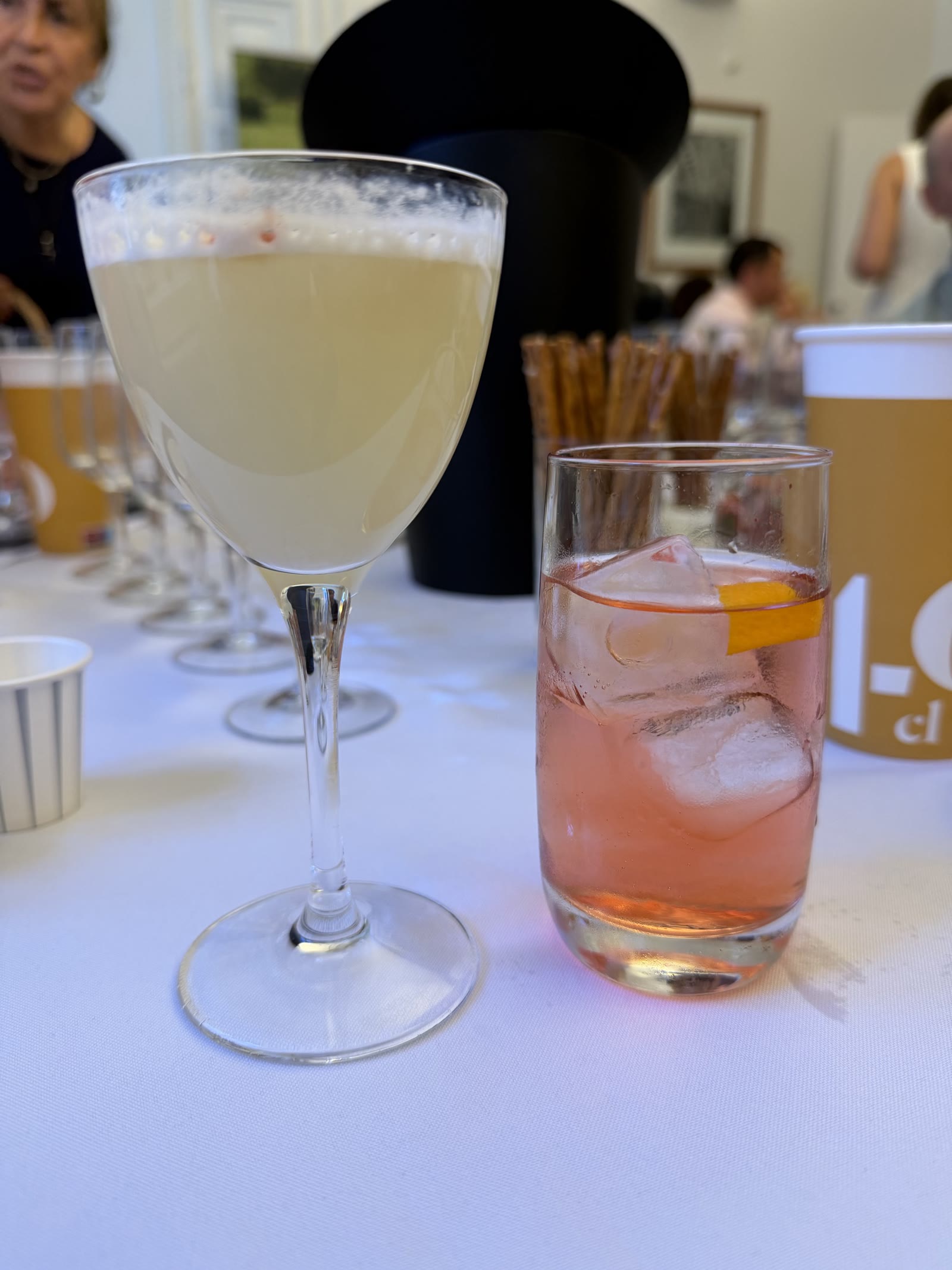 Two pisco cocktails
